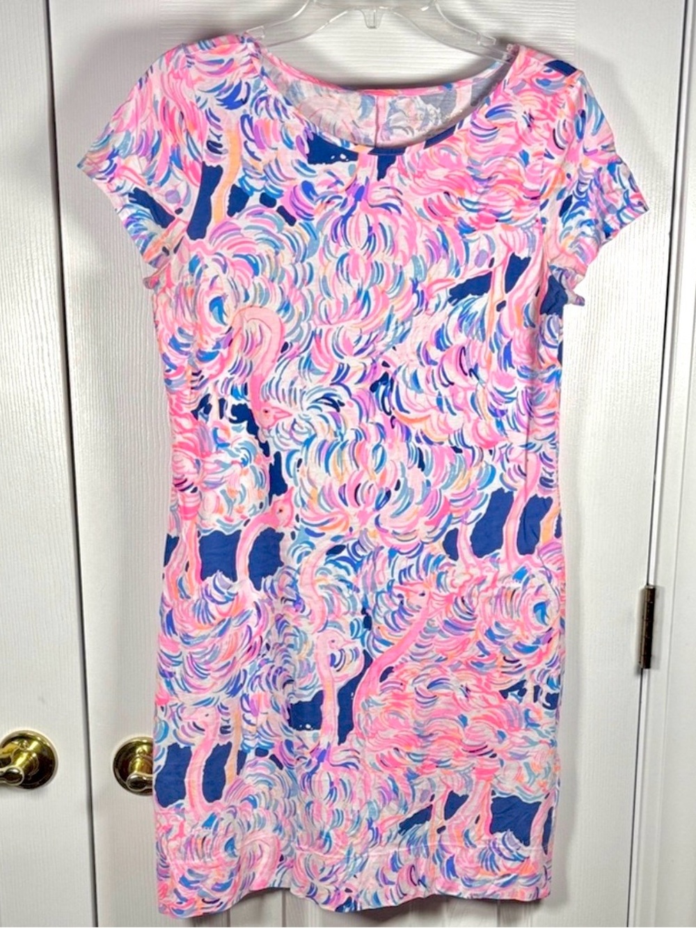 Lilly Pulitzer Women's Short Sleeve Marlowe Dress Pink Head In Sand Medium